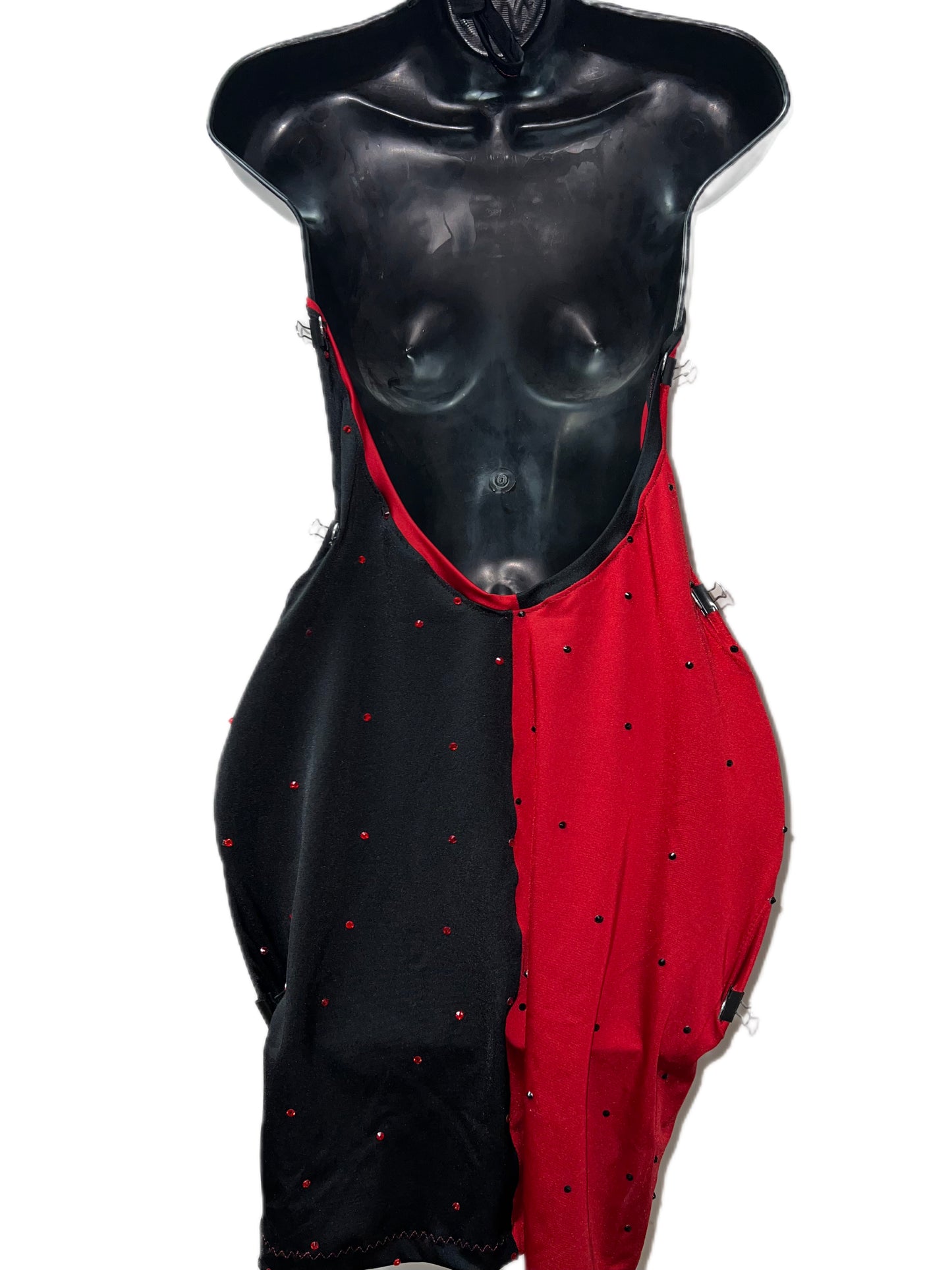 RED AND BLACK DRESS