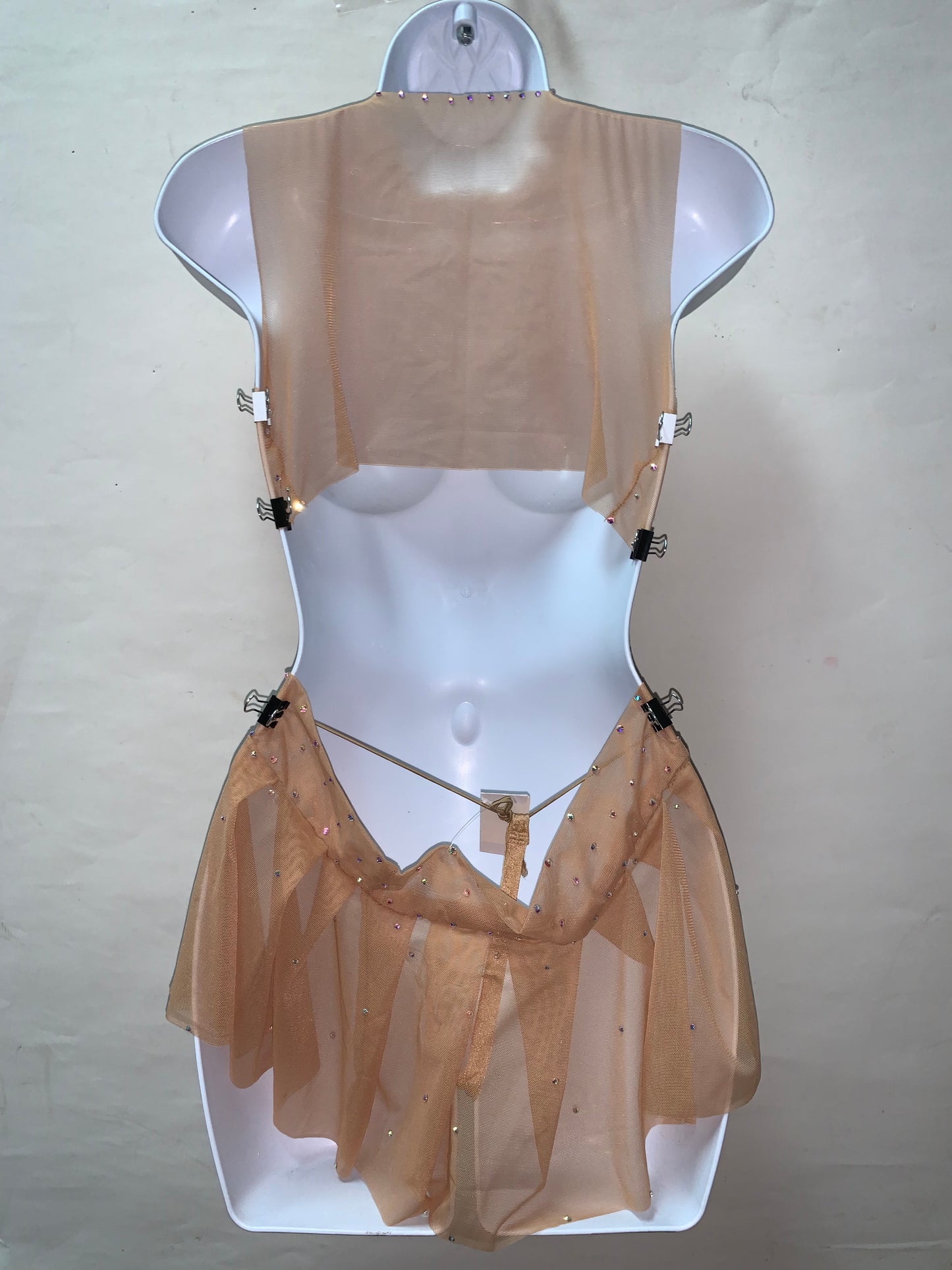 3PC MESH SKIRT SET