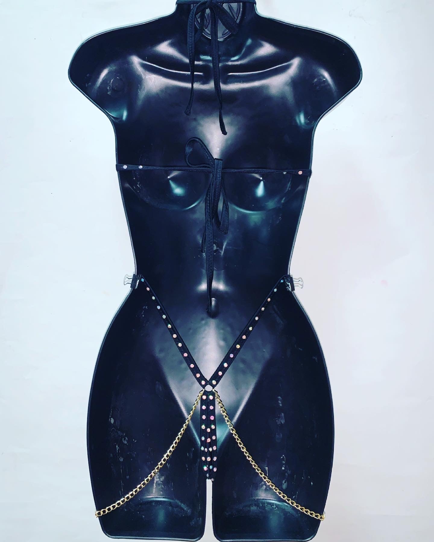 Two Piece Rhinestone Short Set