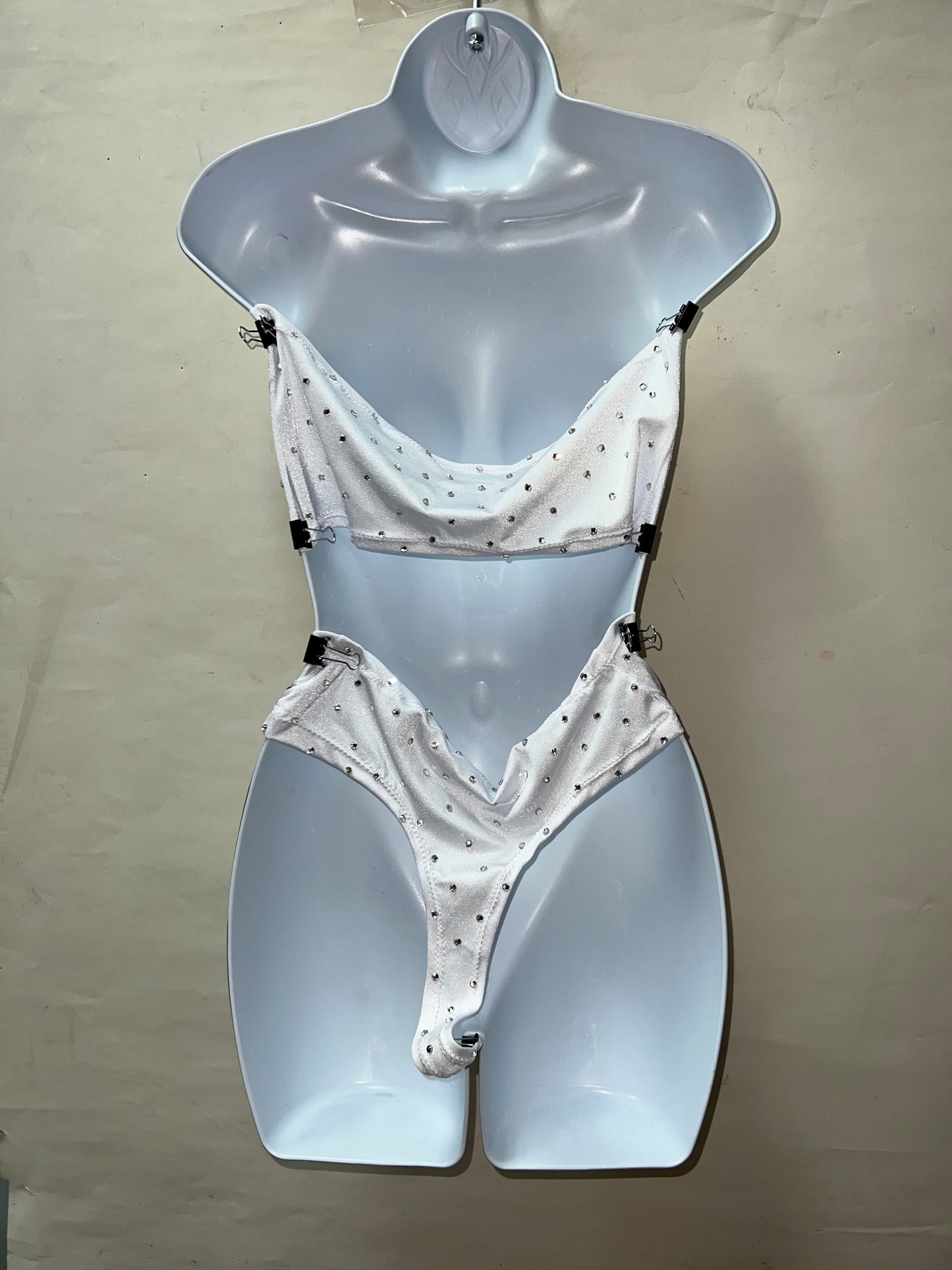 Two Piece White High Waist Set