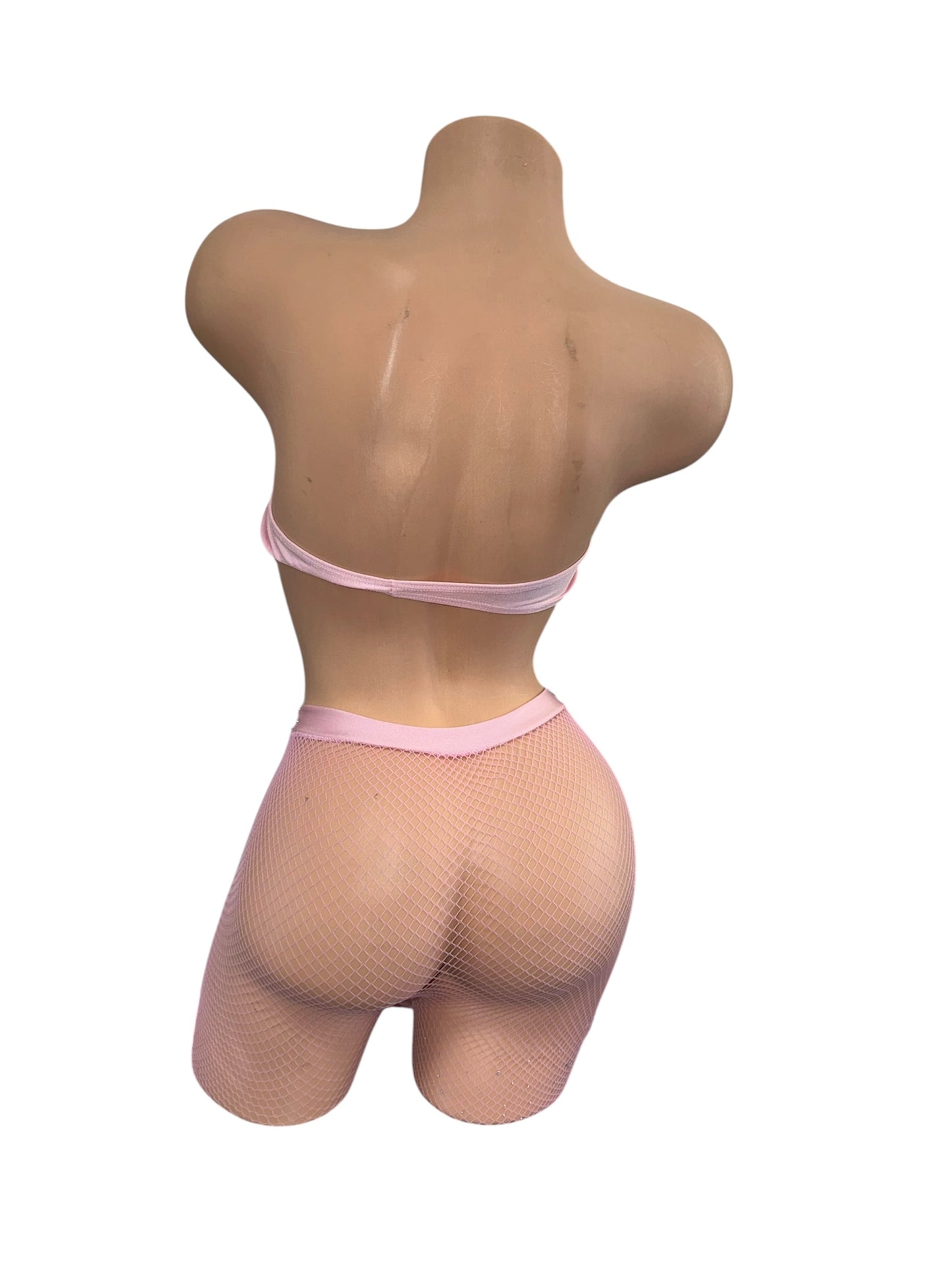 BABY PINK NET TWO PIECE