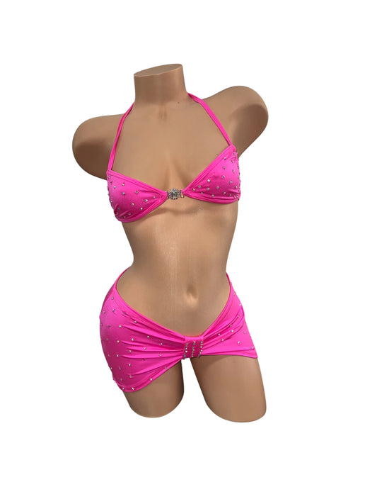 HOT PINK SKIRT SET