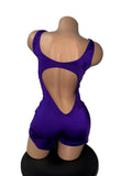 PURPLE BODYSUIT SHORTS SET