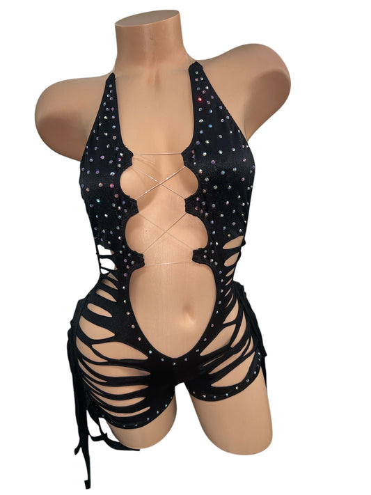 BLACK SHORTS ONE PIECE