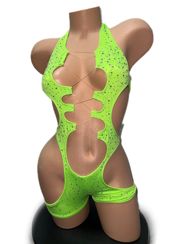 NEON GREEN CHAP SET ONE PIECE