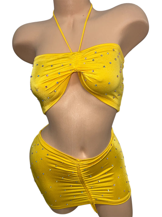 YELLOW SKIRT SET