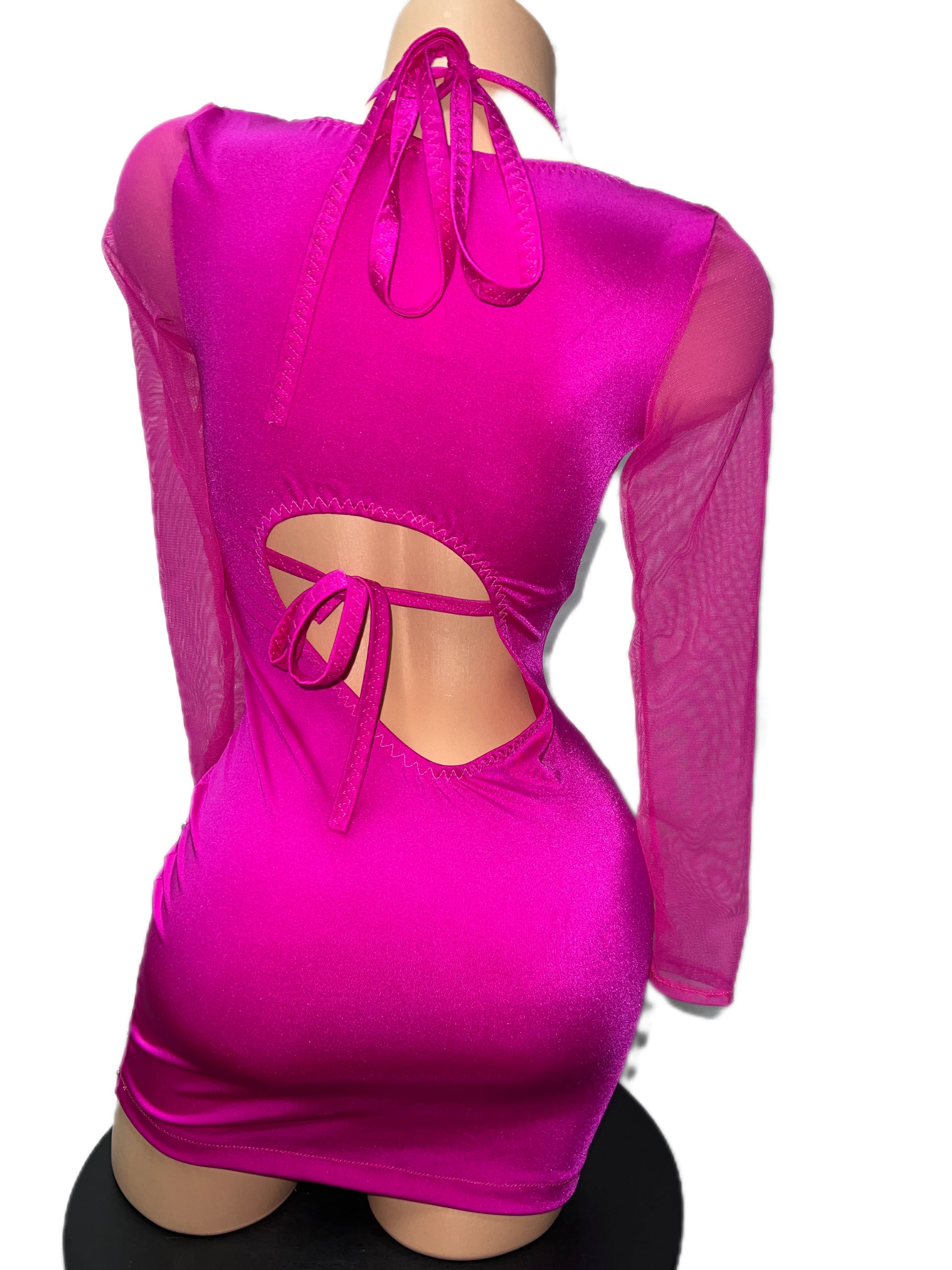 PINK TWO PIECE BODYCON DRESS – Impulse Exotic Fashions