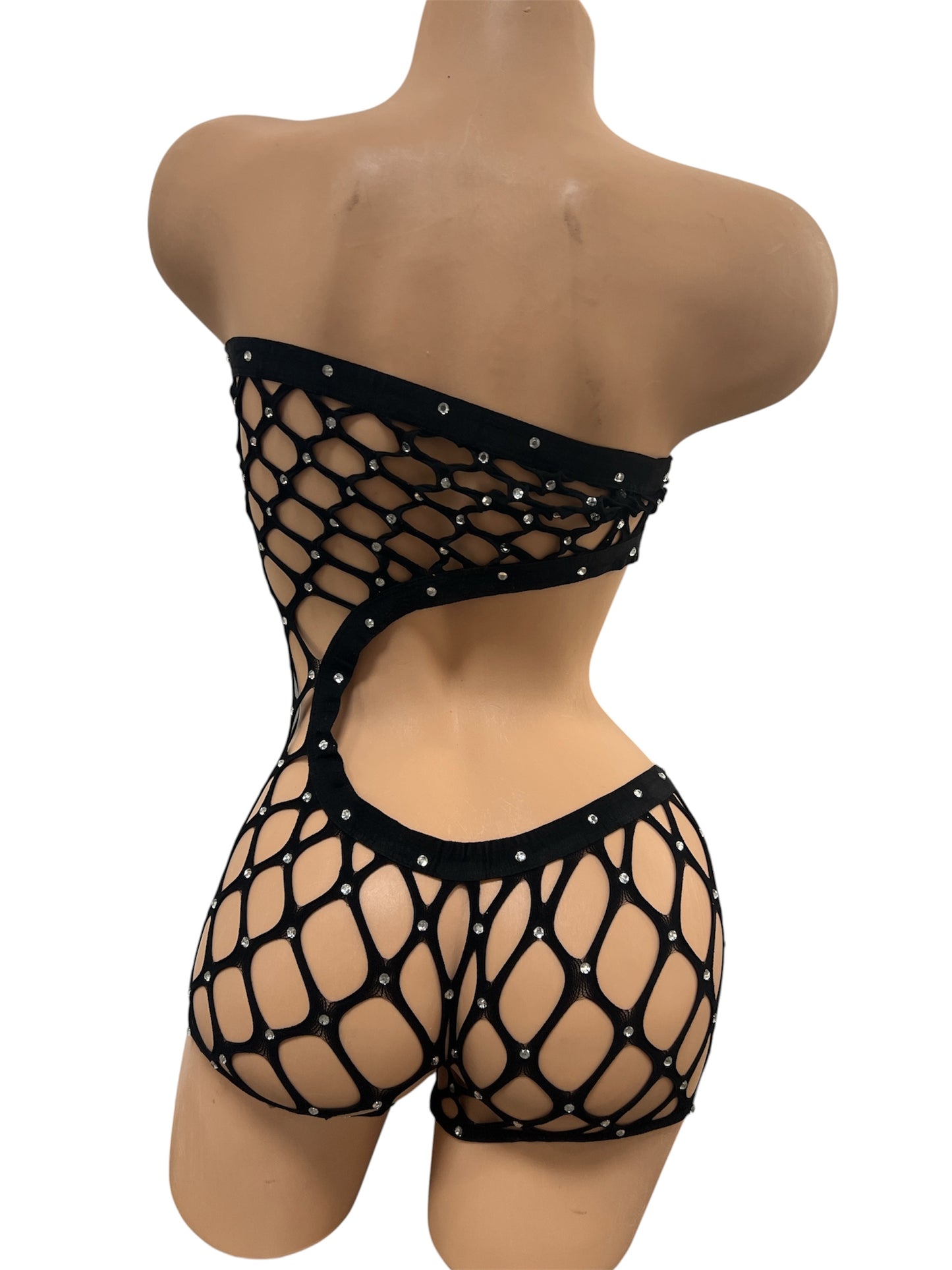 BLACK NET CUT OUT OUTFIT