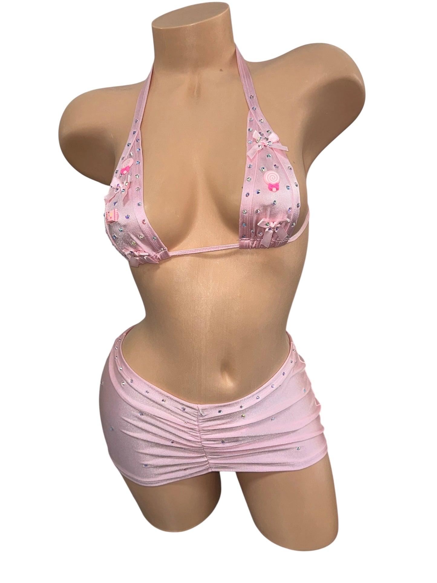 BABY PINK TWO PIECE SKIRT SET