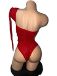 RED RHINESTONE BODYSUIT