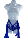 ROYAL BLUE BODYSUIT WITH FRINGE