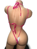 PINK SLINGSHOT TWO PIECE WITH CHAINS