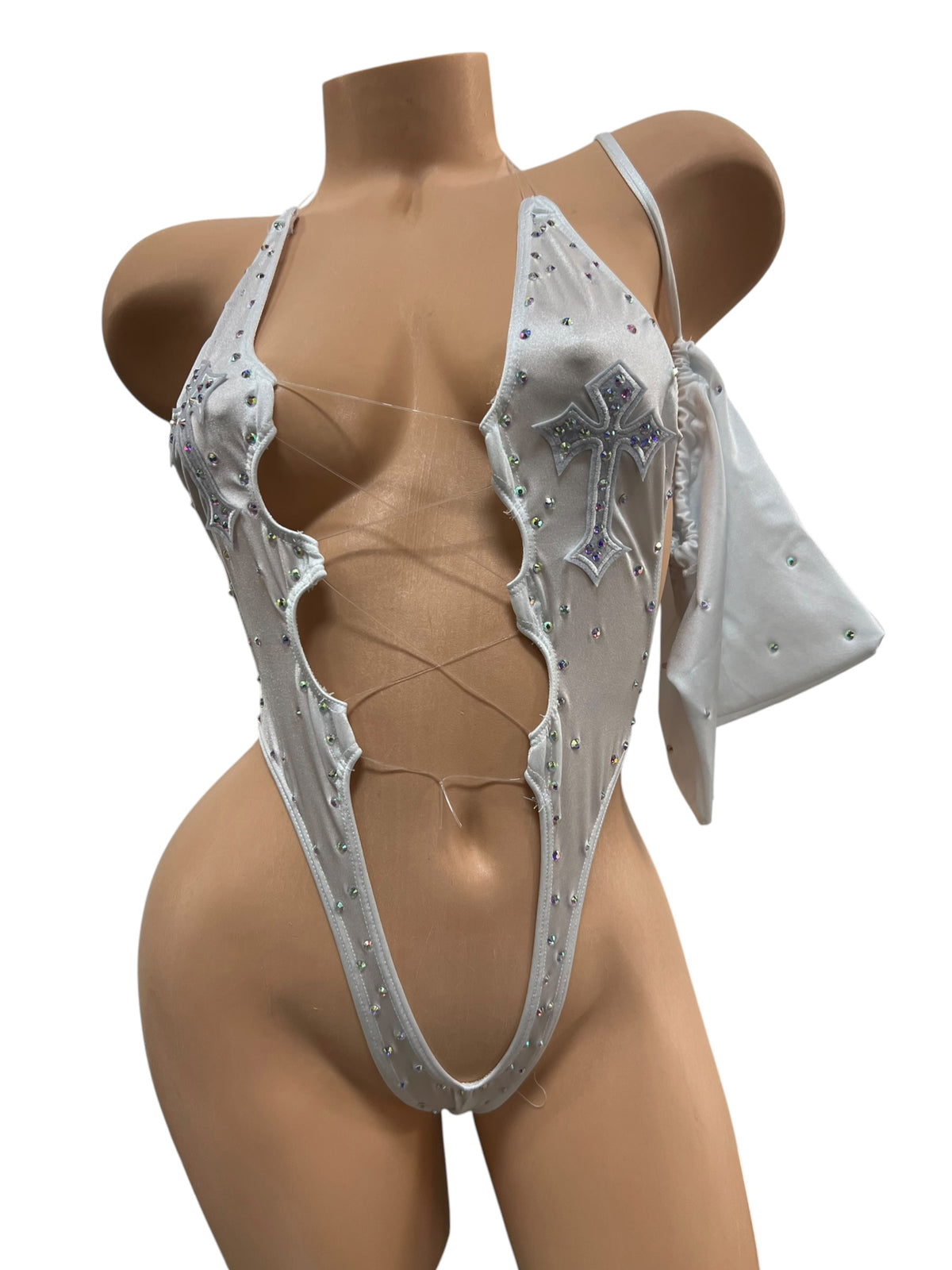 White Y2K Set With Moneybag