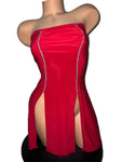 RED RHINESTONE DRESS