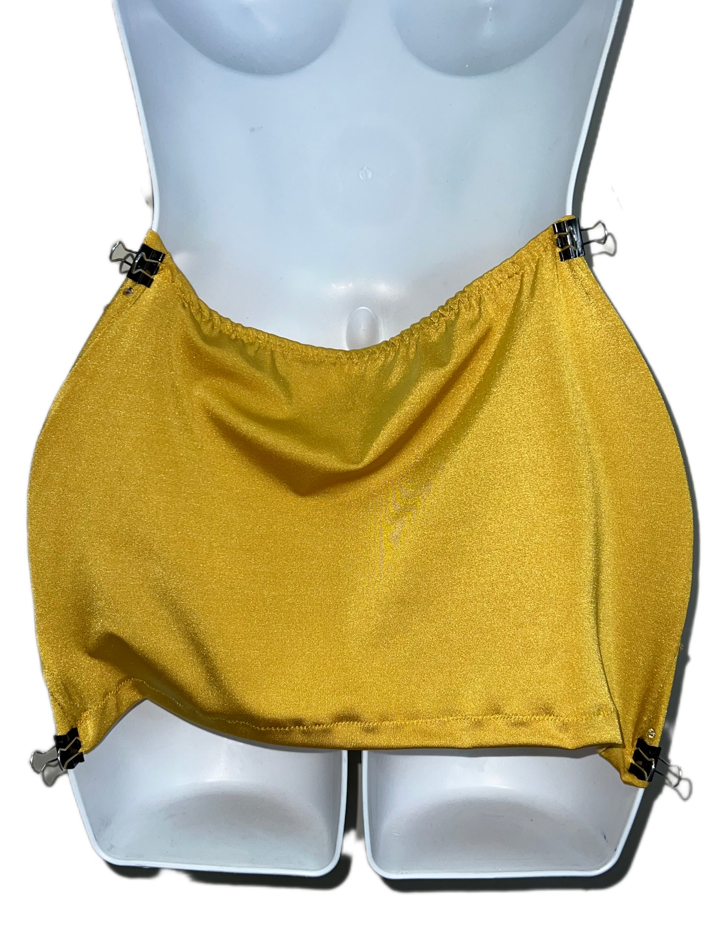 YELLOW RHINESTONE SKIRT