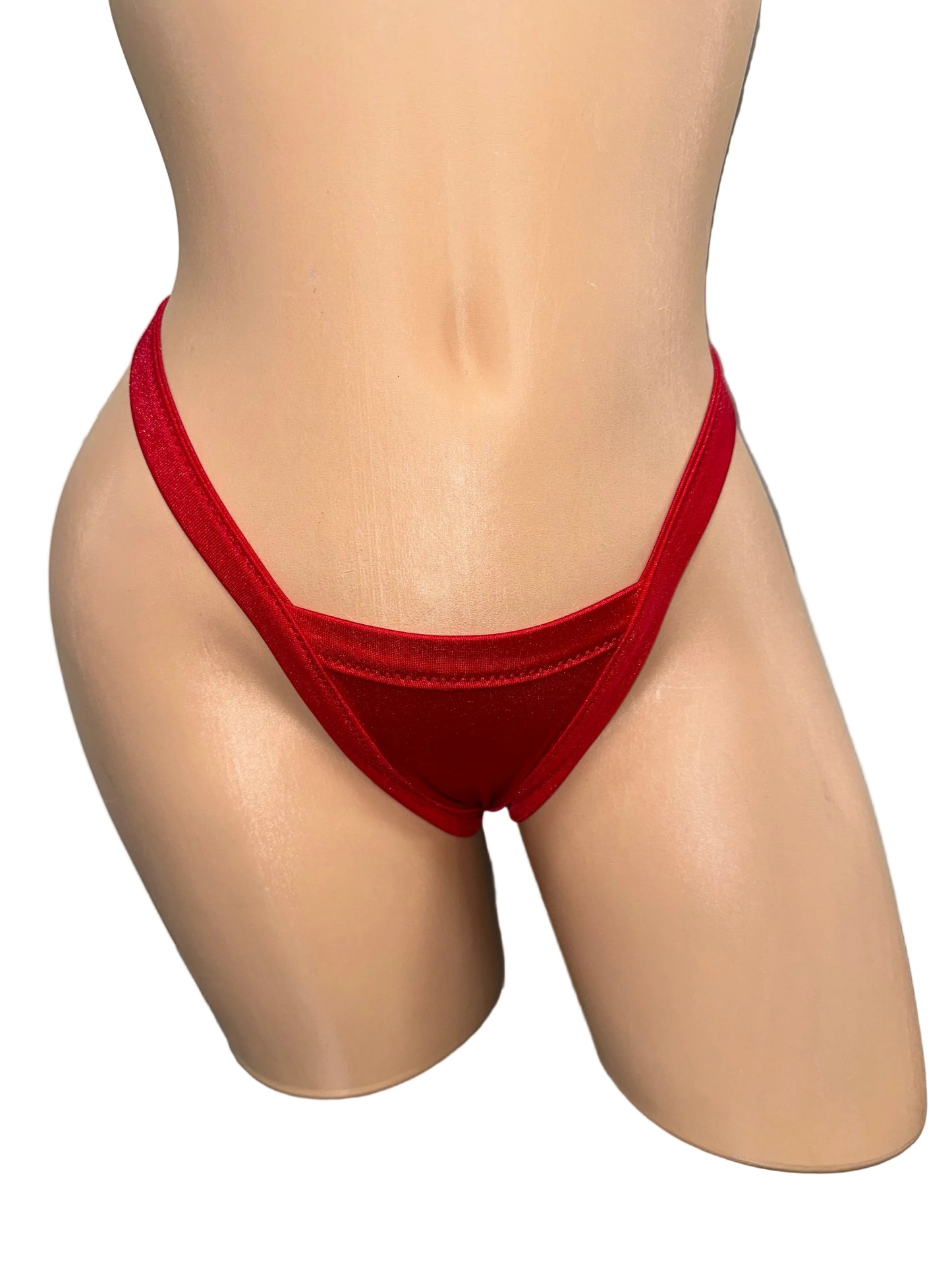 RED WIDE THONG