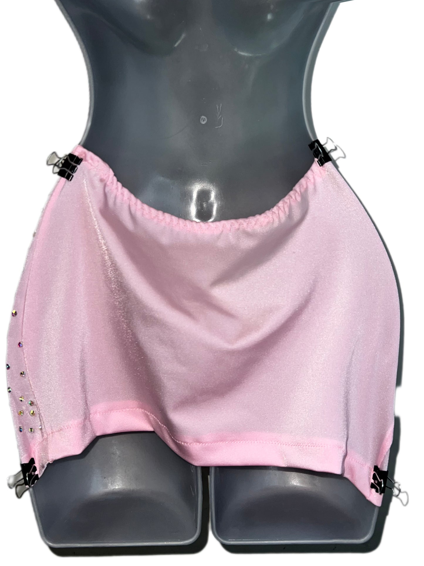 BABY PINK RHINESTONE SKIRT
