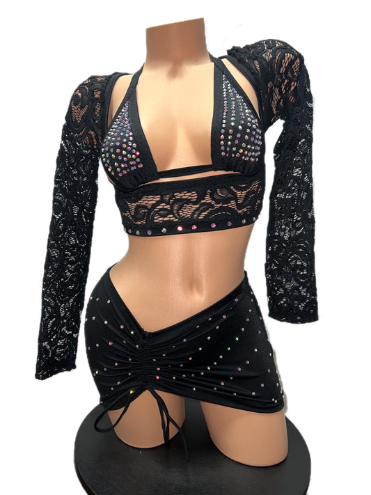 BLACK THREE PIECE SET