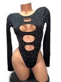 BLACK CUT OUT BODYSUIT