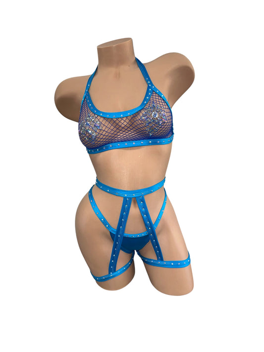 BLUE NET THREE PIECE