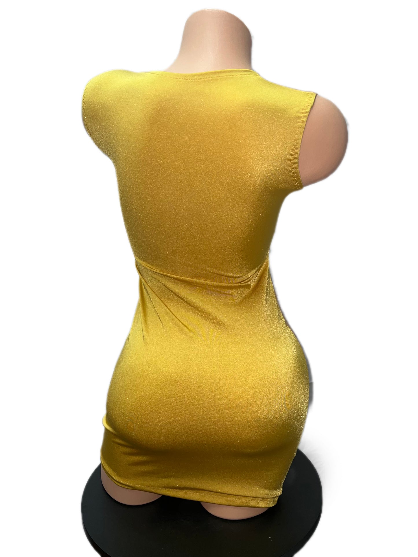 RHINESTONE MESH WITH A SOLID YELLOW BACK