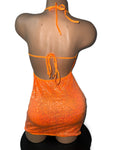 ORANGE SEQUIN DRESS