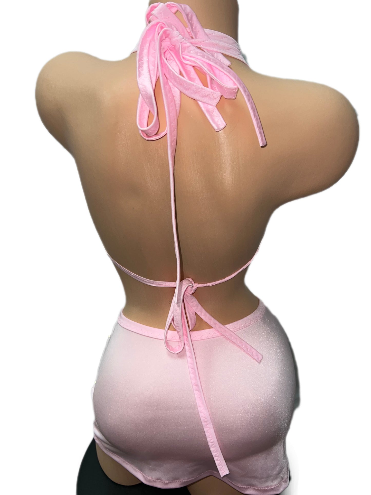 BABY PINK SKIRT TWO PIECE