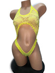 YELLOW LACE BODYSUIT