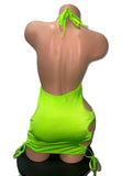 NEON GREEN SHORTS ONE PIECE