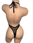 BLACK FISHNET BODYSUIT
