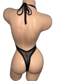 BLACK FISHNET BODYSUIT
