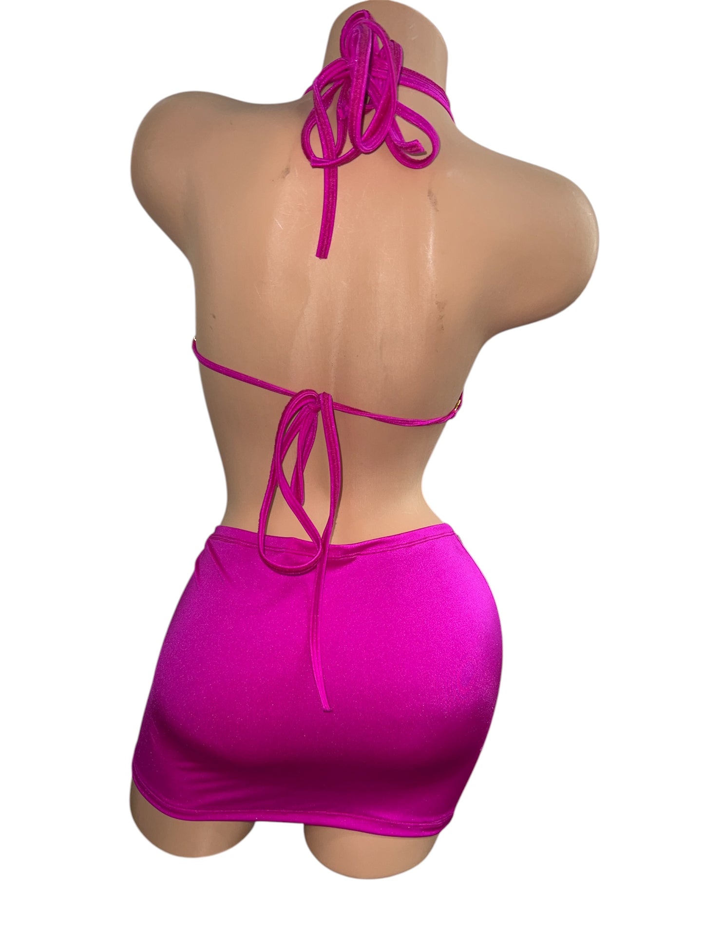 HOT PINK SKIRT SET