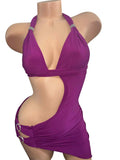 PURPLE SHORT DRESS
