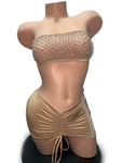 (Copy) NUDE FISHNET SKIRT SET