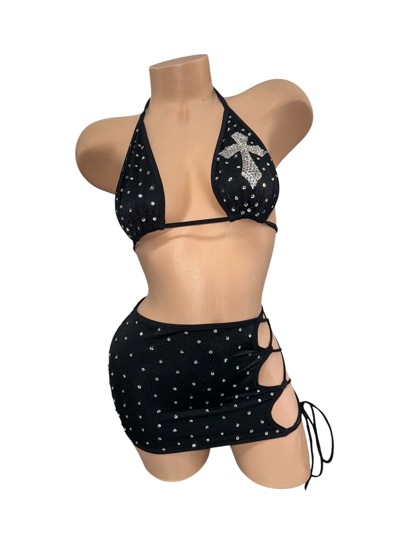 TWO PIECE SKIRT SET WITH CUT OUT