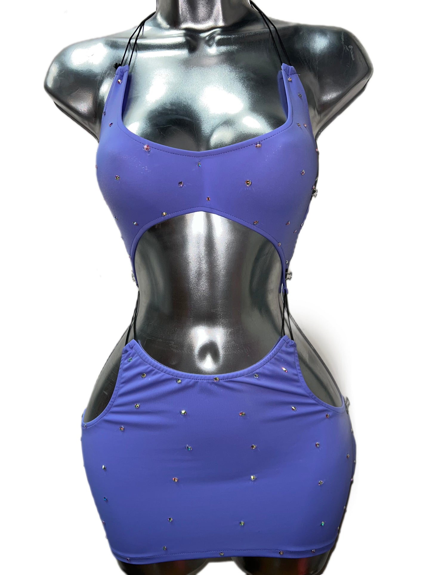 PURPLE CUT-OUT DRESS