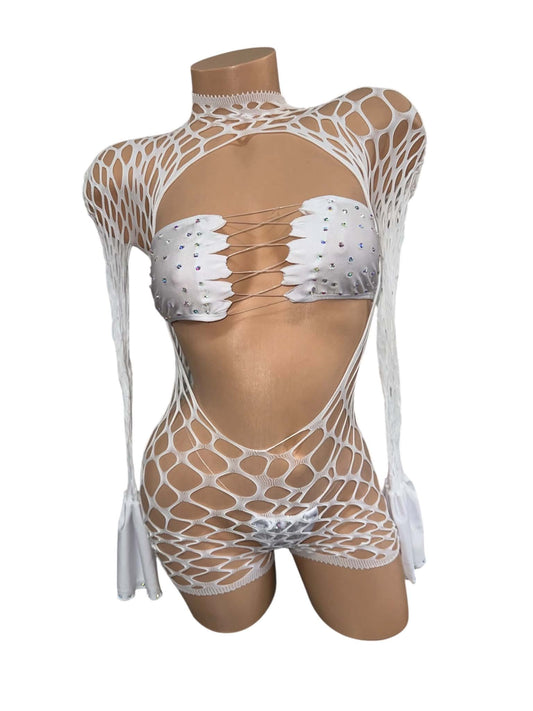 WHITE 3PC NET OUTFIT
