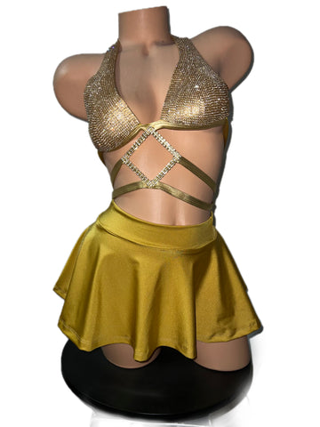 GOLD BRA SET