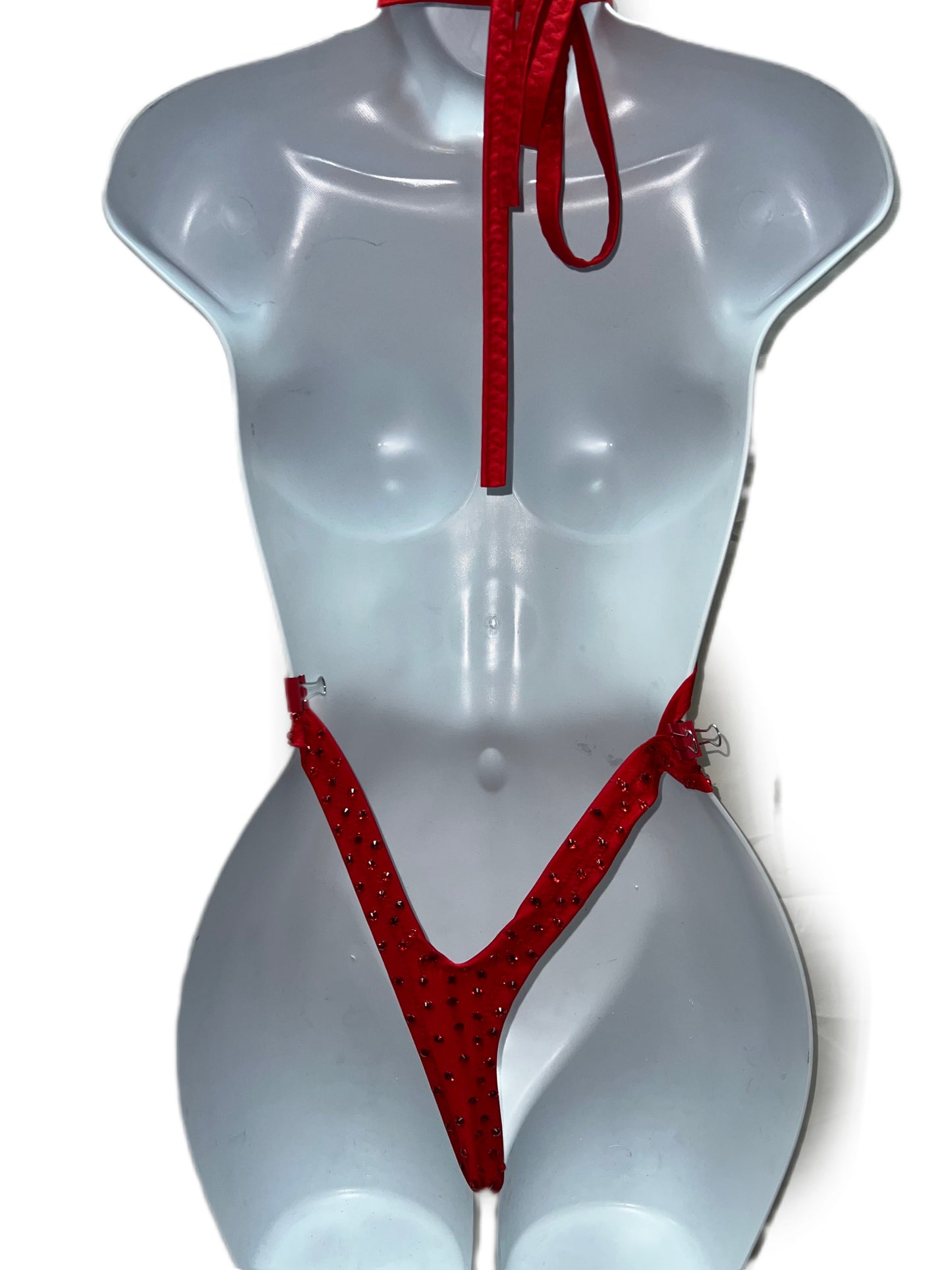RED MESH ONE PIECE