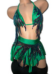 GREEN SKIRT SET
