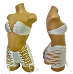WHITE SHORTS SET