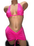 HOT PINK SKIRT SET