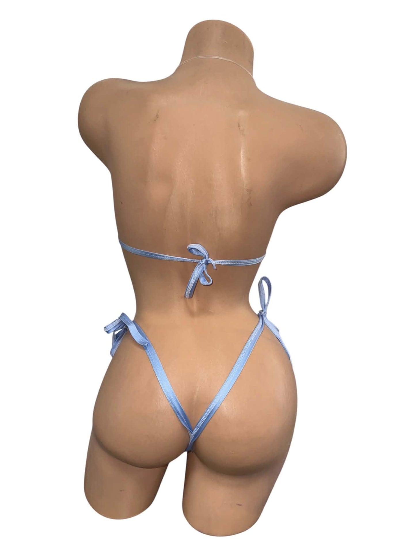 BLUE JUNK FIT WITH SIDE TIE THONG