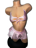 BABY PINK SKIRT SET