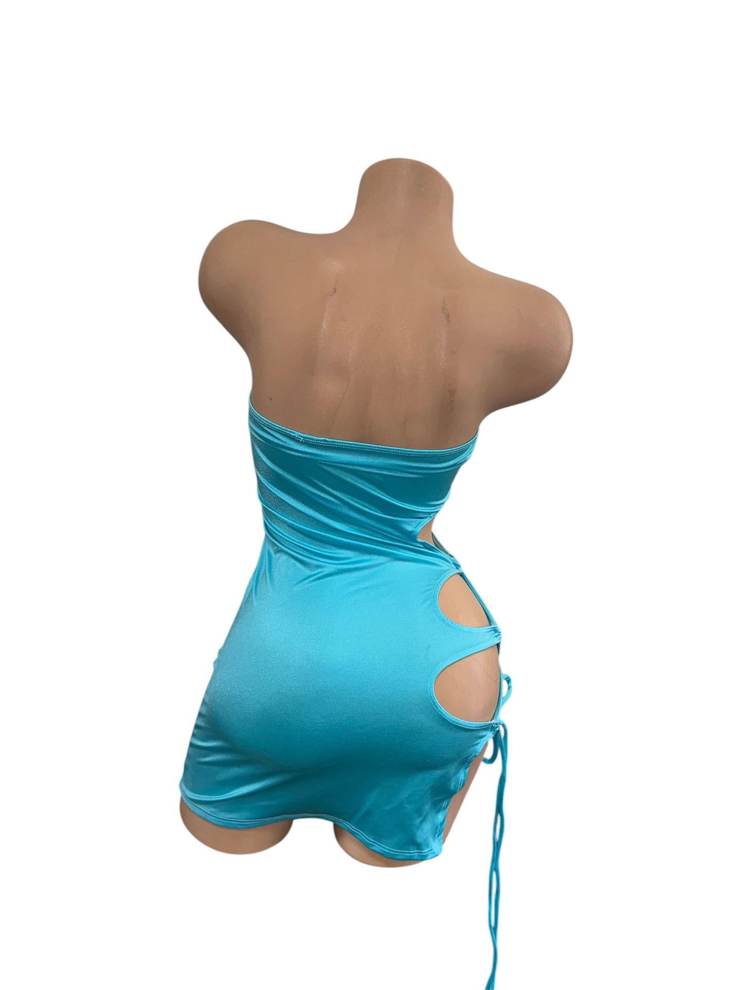 SKY BLUE STRAPLESS DRESS