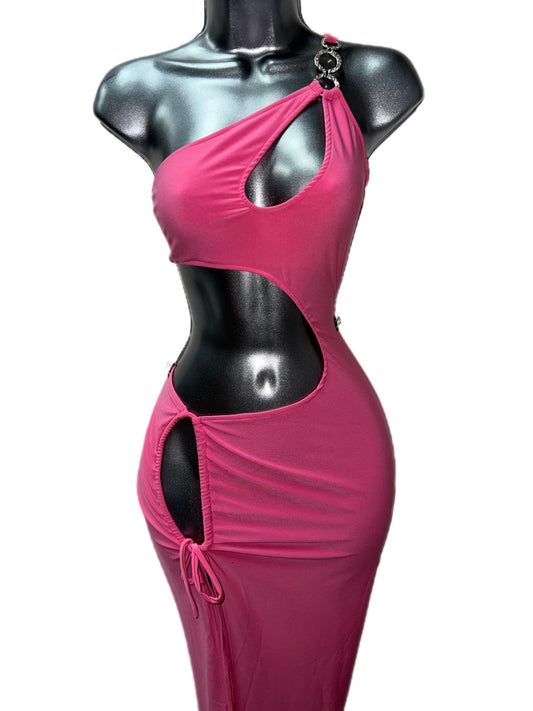PINK CUT-OUT DRESS
