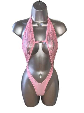PINK LACE BODYSUIT