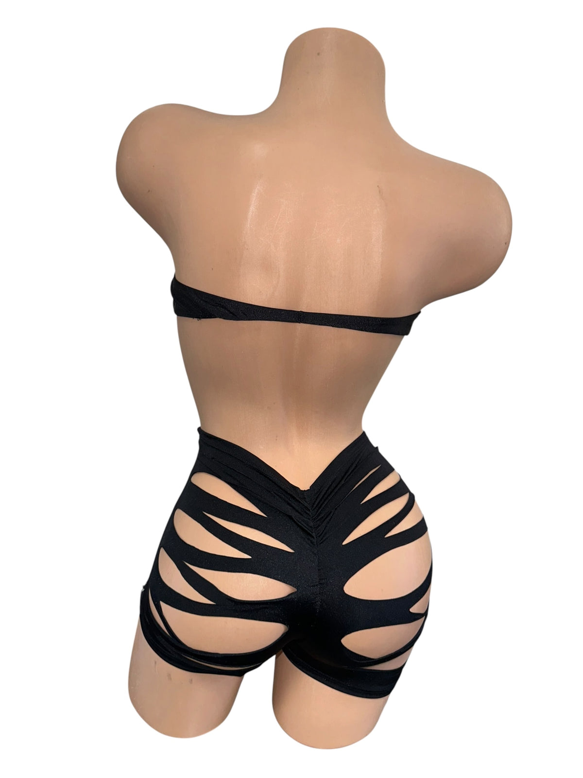 Black Two Piece Shorts Set