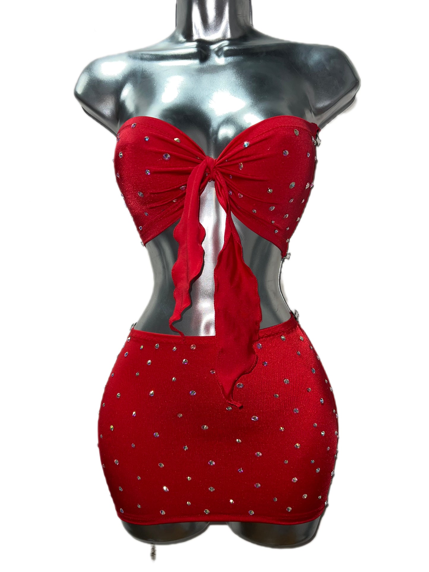 RED SKIRT SET