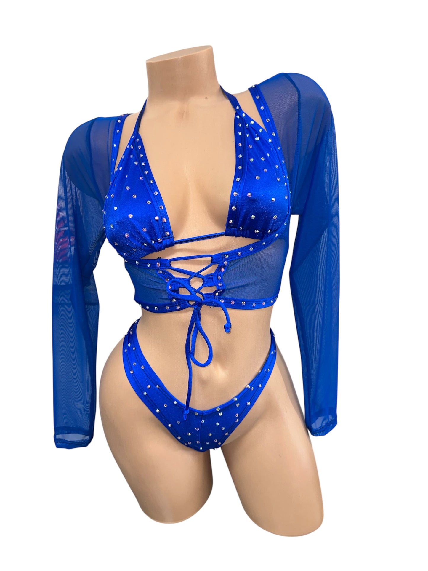 BLUE THREE PIECE OUTFIT